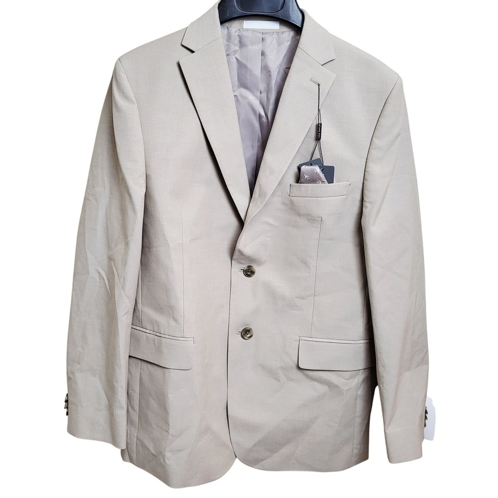 Michael‎ Kors Boys 20R Tan Classic Fit Cotton Spandex Suit Blazer BKAN1YNU0001